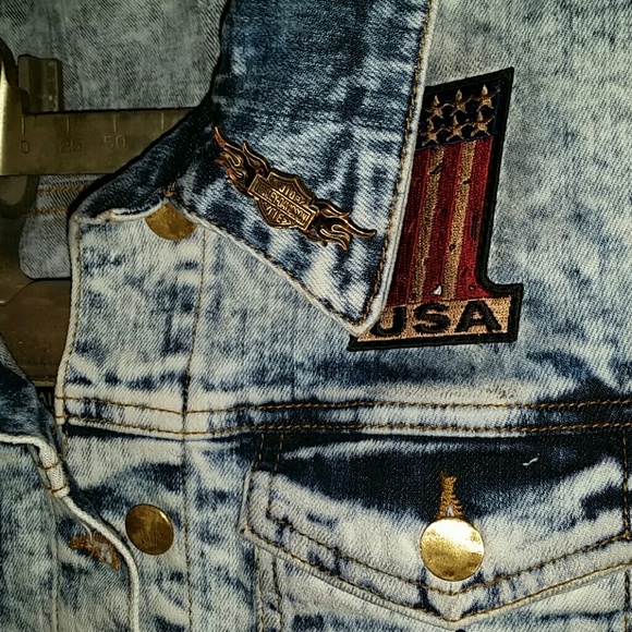 Coachella/Cali/Mojave Desert/Distressed Denim Upcycle Vest - Picture 4 of 8