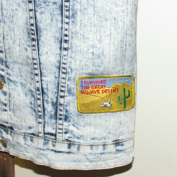 Coachella/Cali/Mojave Desert/Distressed Denim Upcycle Vest - Picture 6 of 8