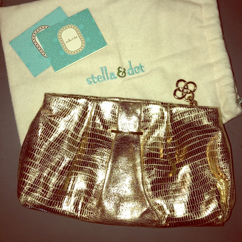 Stella & Dot Gold Clutch