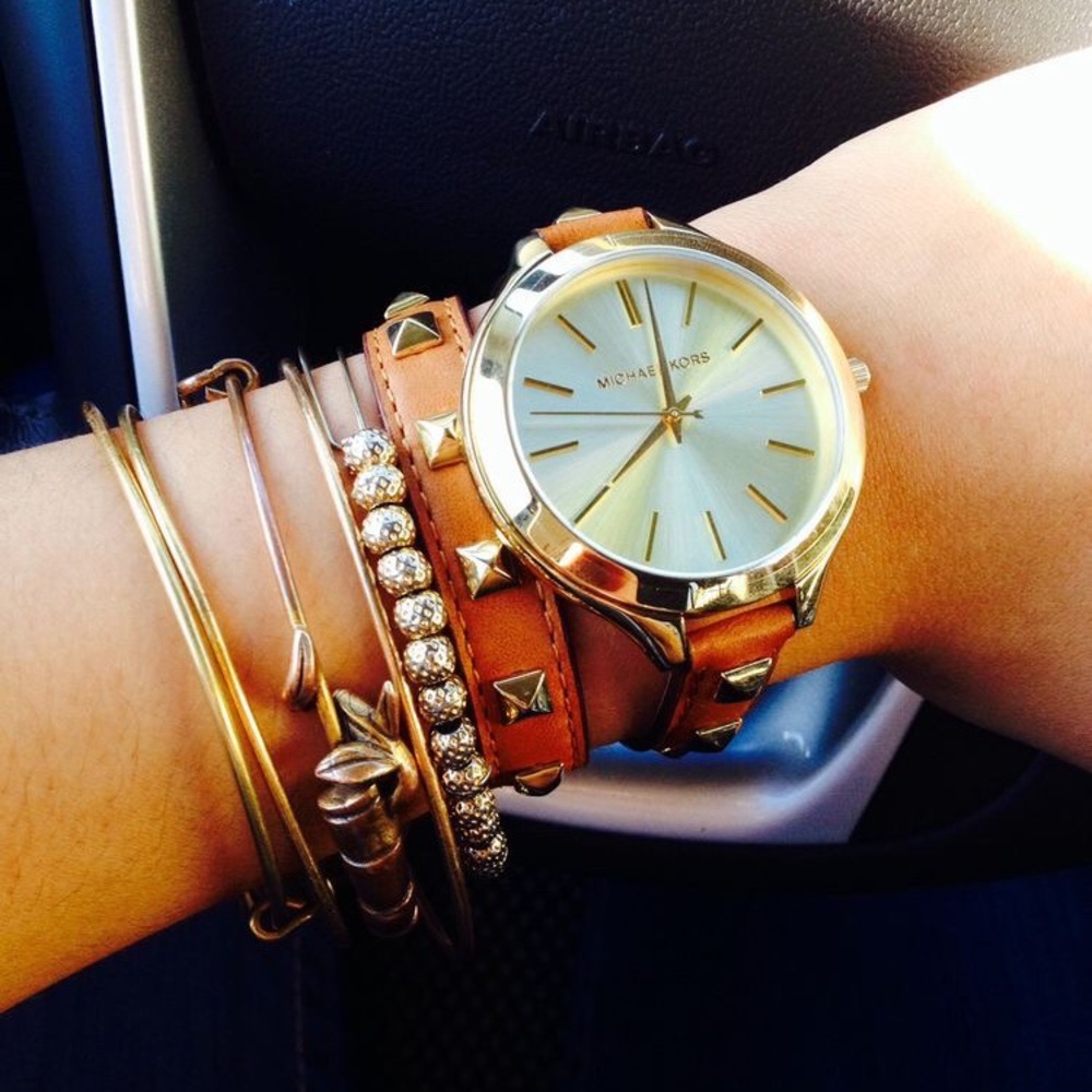 Michael Kors Slim Runway double wrap watch