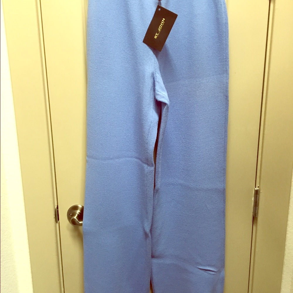 NWT St. John Collection Periwinkle Blue Knit Pants