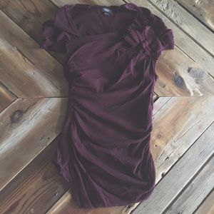Anthropologie Deletta Burgundy Top