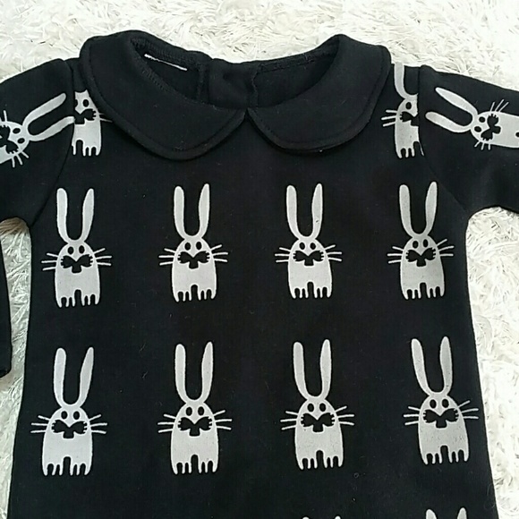 Gray Bunnies Bodysuit. Kids - Picture 2 of 6