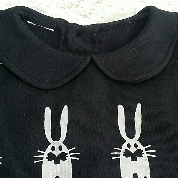 Gray Bunnies Bodysuit. Kids - Picture 3 of 6