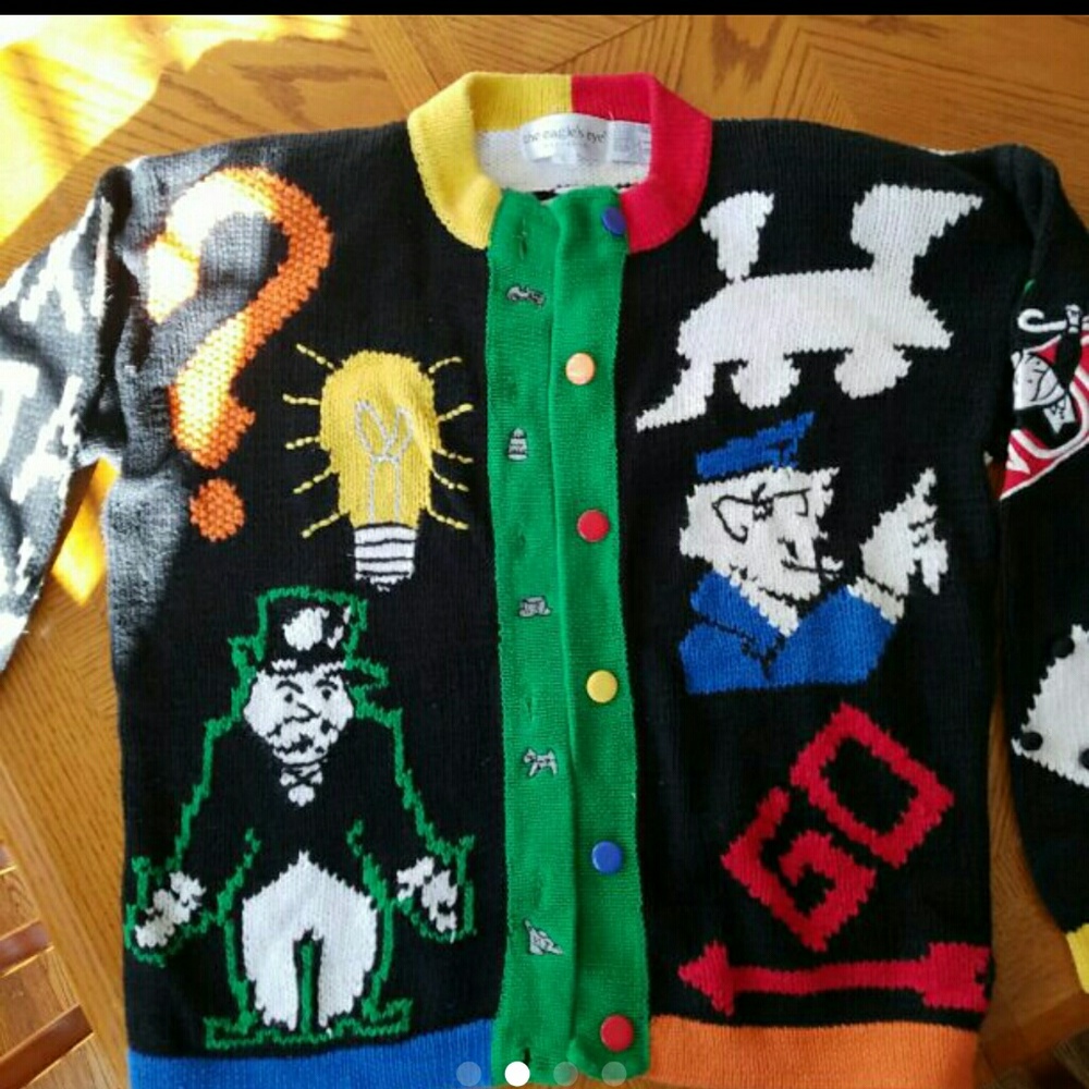 Vintage Monopoly Sweater L