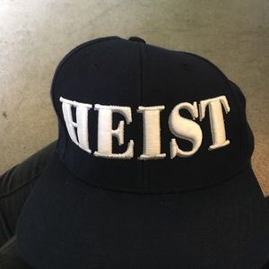 Heist navy blue snap back hat!