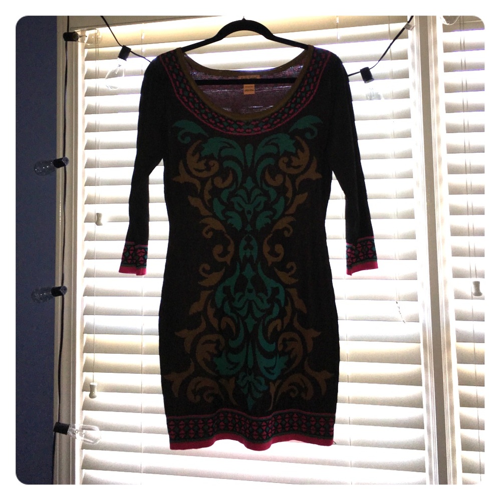 Colorful sweater dress