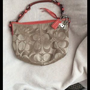Tan Coral Coach purse