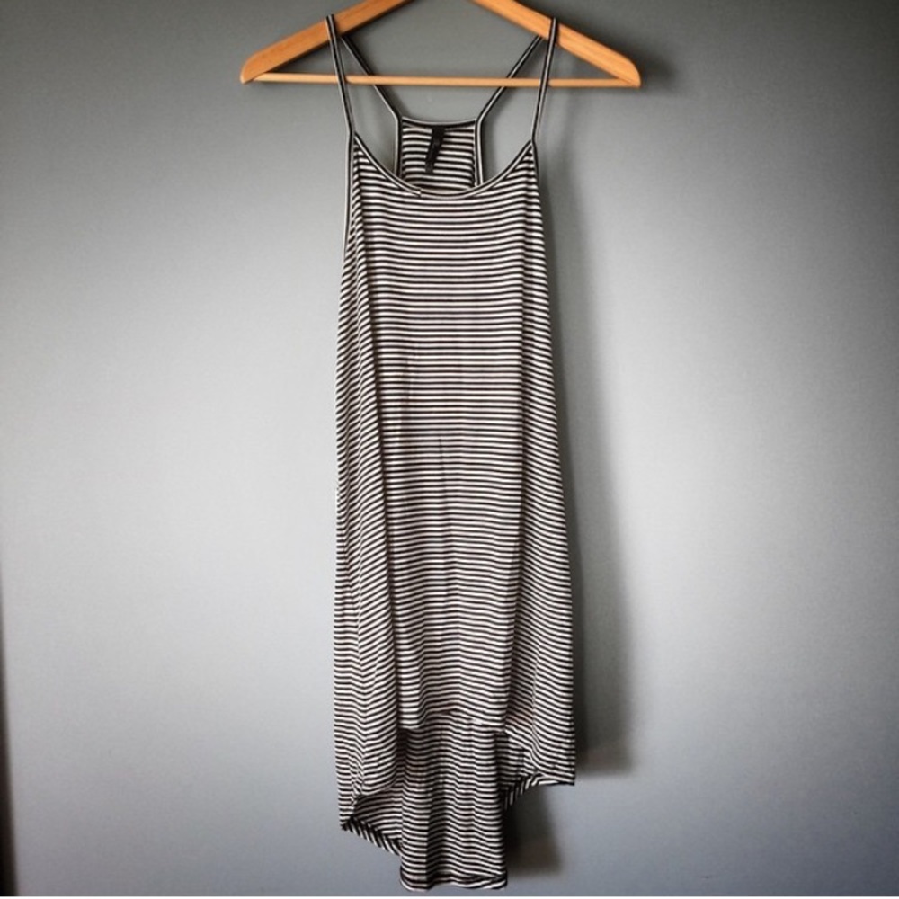 Hi-lo stripe dress