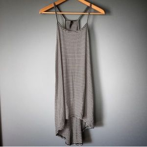 Hi-lo stripe dress