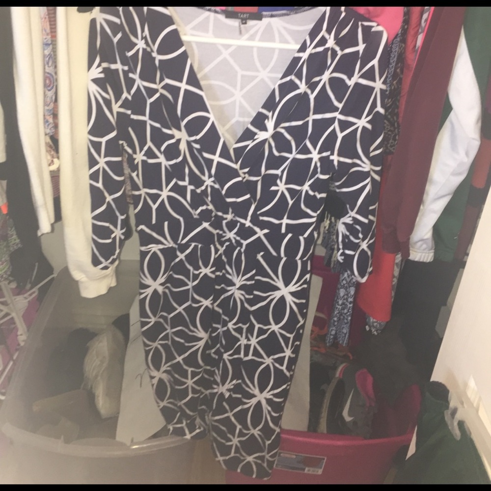 Blue printed dress