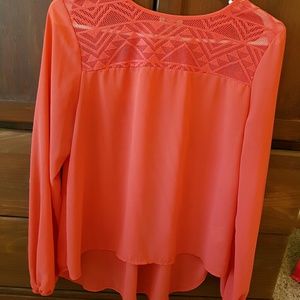 Coral blouse
