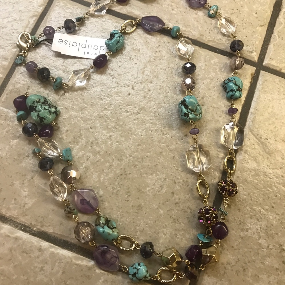 Long jeweled necklace