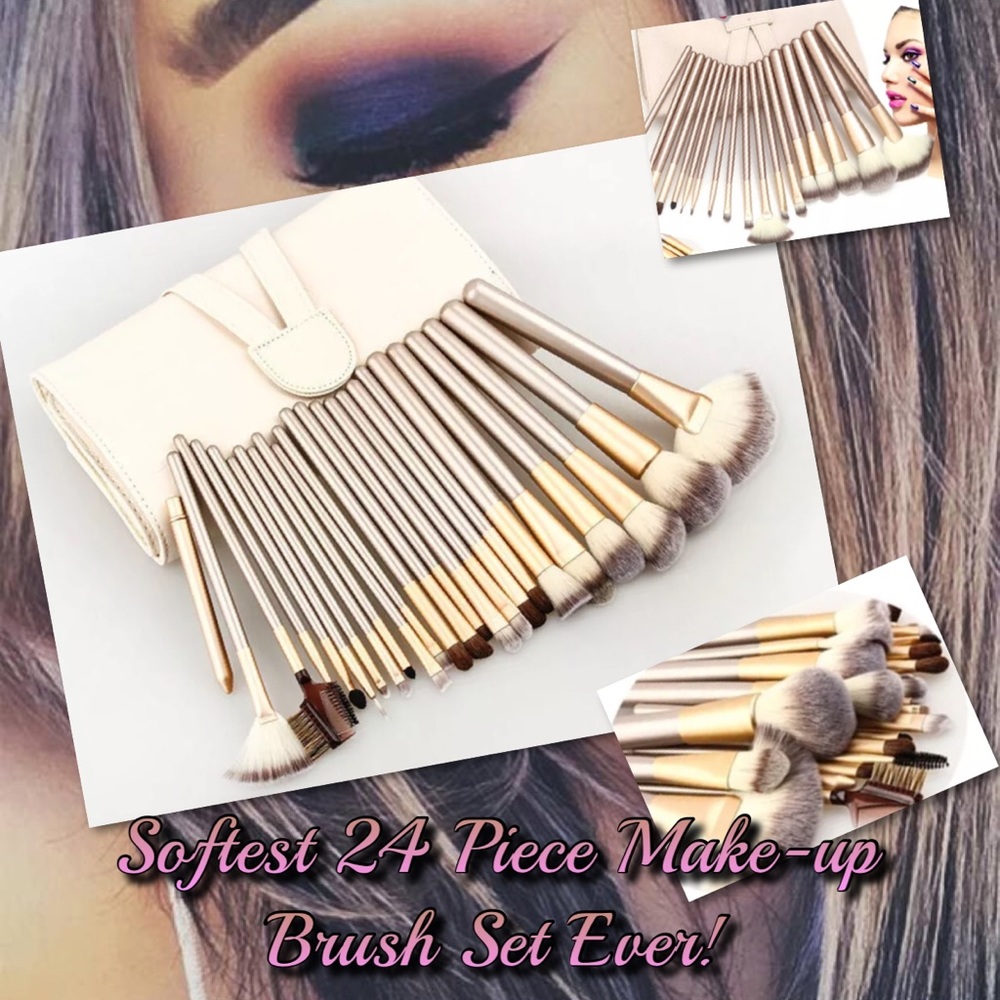 Softest 24 Piece Make-up Brush Set EVER! 1 Left