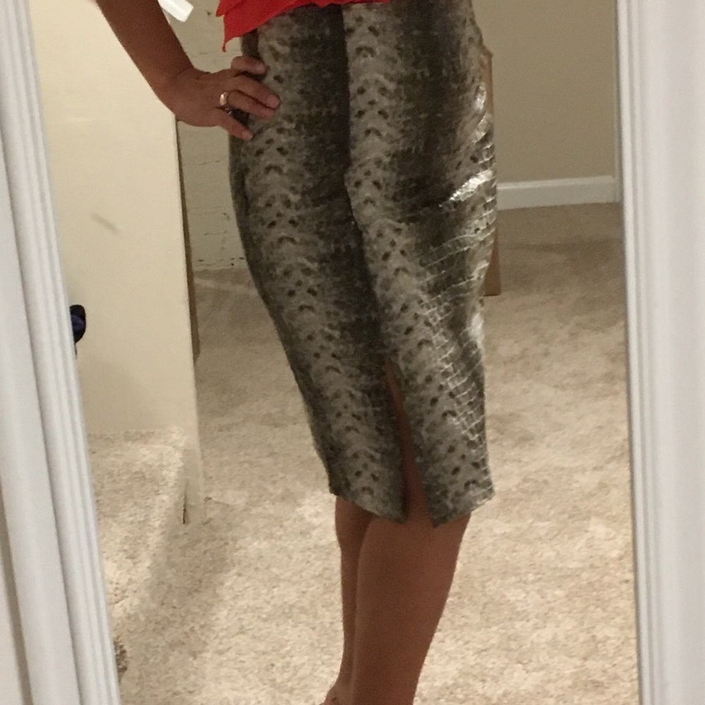 Faux Alligator Pencil Skirt