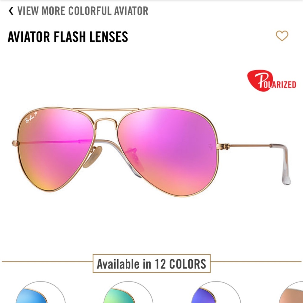 PINK/GOLD Aviators by Ray Ban