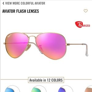 PINK/GOLD Aviators by Ray Ban