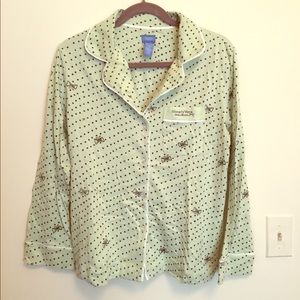 Simply Vera Wang Mint Green Pajama Top