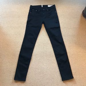 Rag & Bone High Rise Skinny Black Jeans