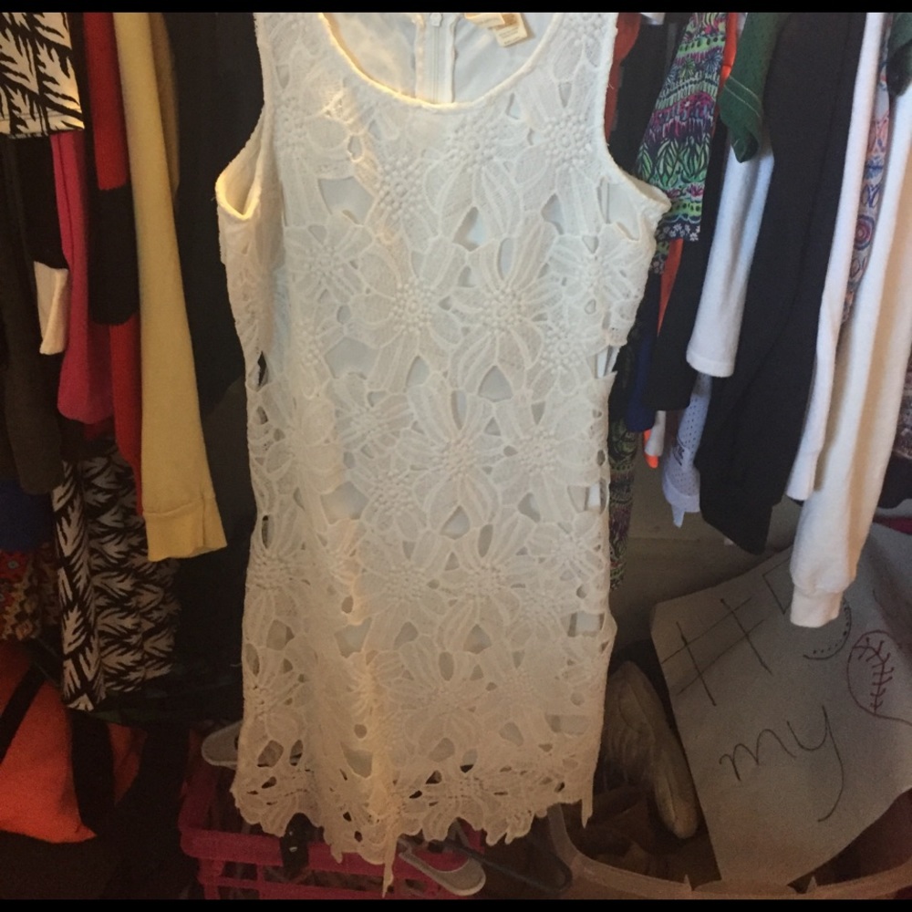 White floral dress