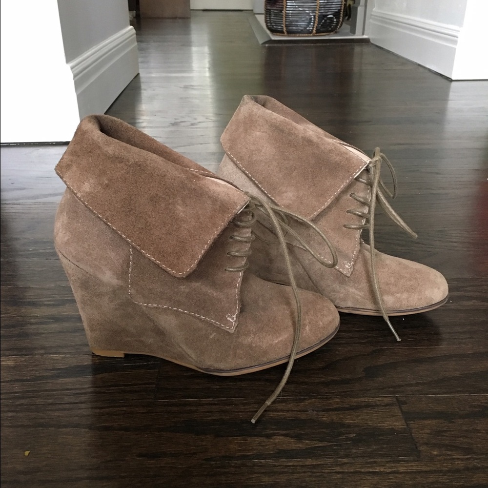 Suede heeled booties