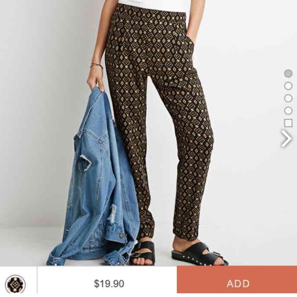 Forever 21 pattern joggers