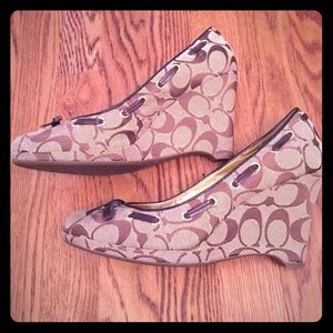 Coach wedge heels, size 7.5