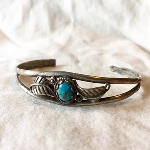 Vintage Sterling Turquoise Cuff Bracelet