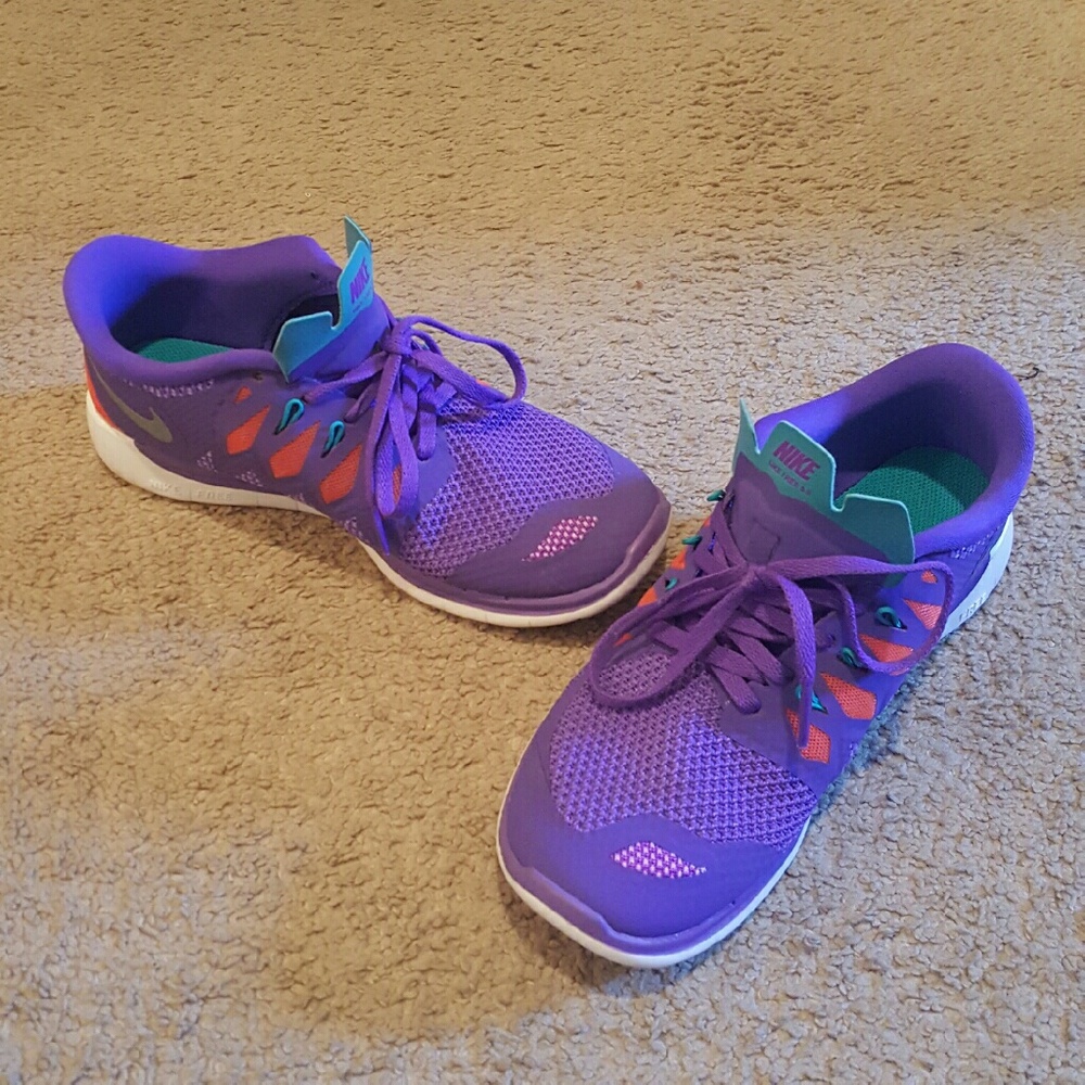 Purple Nike Free 5.0 Sneakers Youth size 5