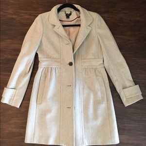 Jcrew Heather Gray Peacoat