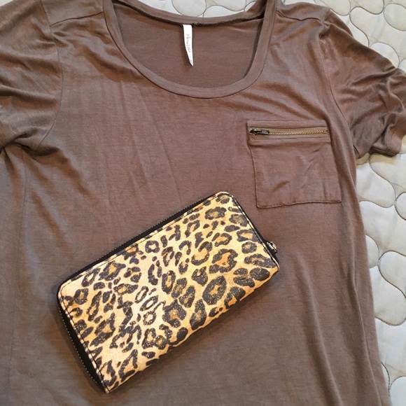 Handbags - Leopard print wallet with gold sparkles