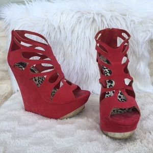 Red/magenta wedges