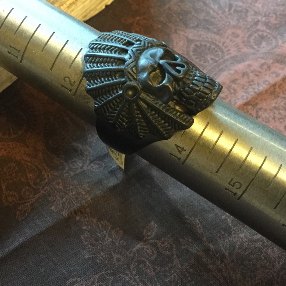 Men's Stainless Steel Indian Chief Head Ring