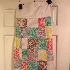 Lilly Pulitzer Patchwork Strapless Dress