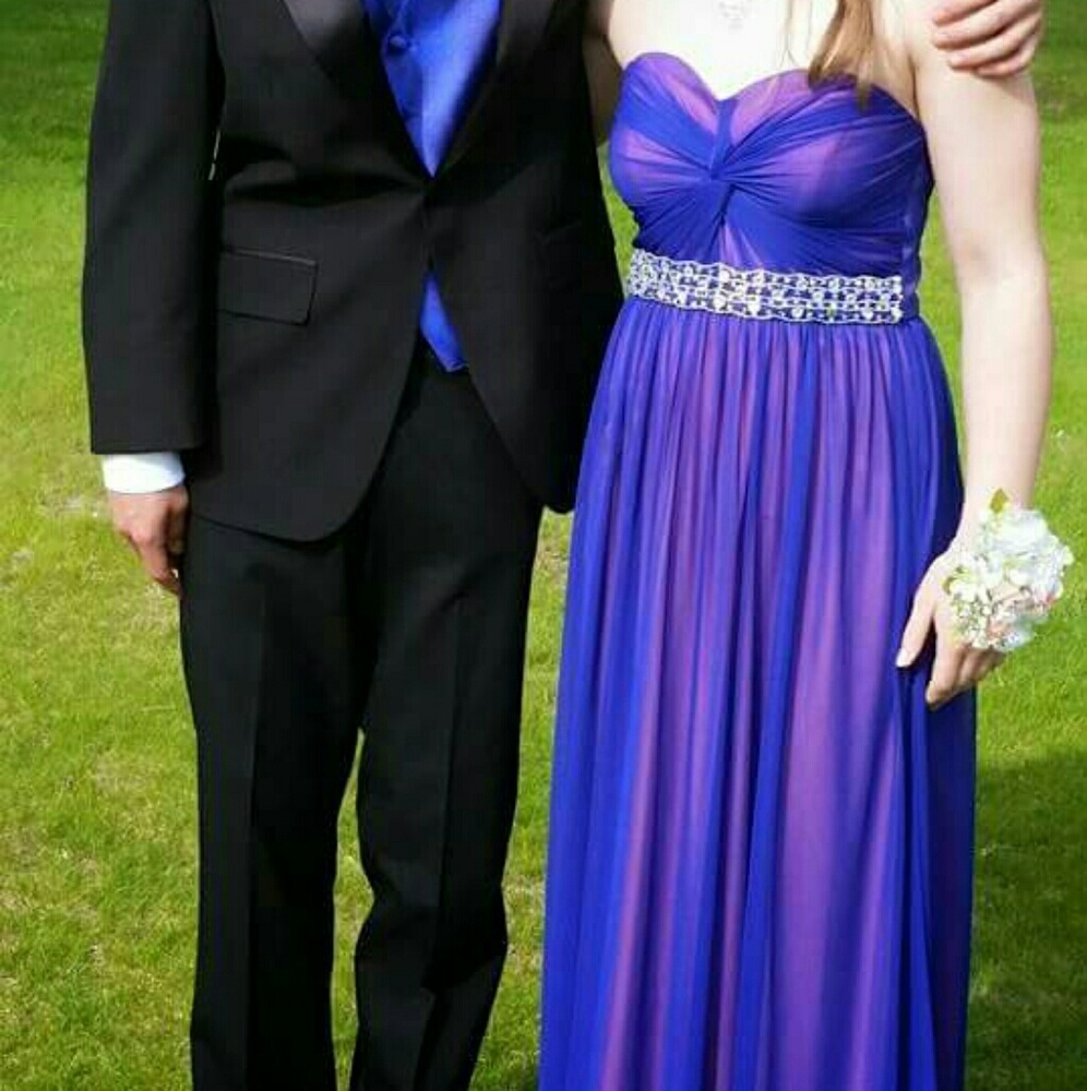 Pink and purple prom dress
