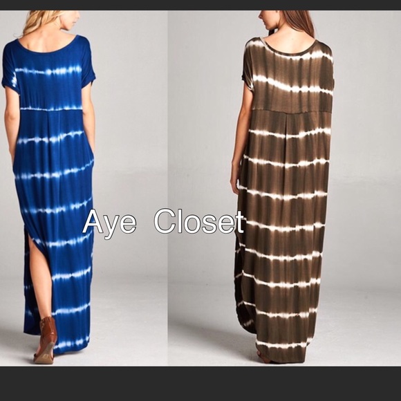 Maxi dress tie dyed ombré oversized fit sold - Picture 4 of 8