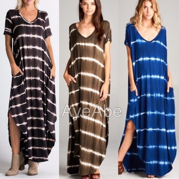 Maxi dress tie dyed ombré oversized fit sold - Picture 5 of 8