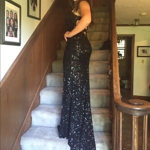 Sequence prom dress