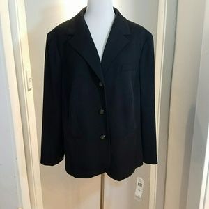 NWT Sz 22W Ralph Lauren Black Blazer