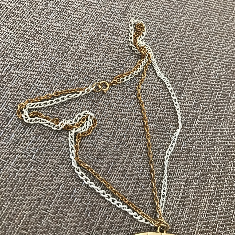 Vintage Spring Rectangular Medallion Necklace - image 4