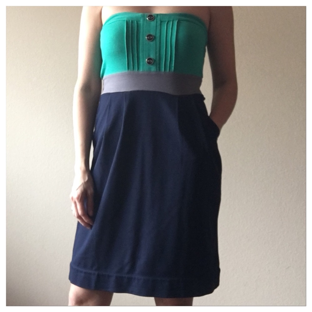 Anthropologie strapless dress