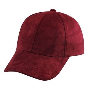 Accessories - •NEW• burgundy suede baseball cap Accessories - •NEW• burgundy suede baseball cap