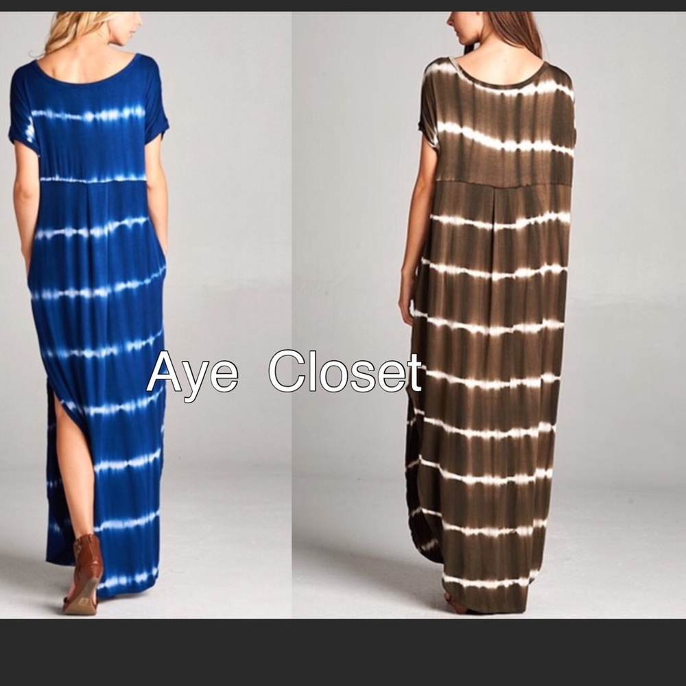 Maxi dress oversized fit tie dye ombré silt sold - Picture 4 of 5