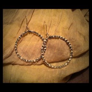Sterling Silver and Silver Beading Hoops.
