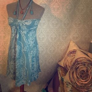 Halter top blue and white spring/summer dress!