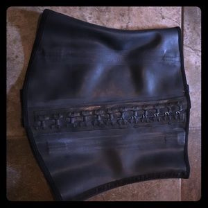 Leather waist trainer