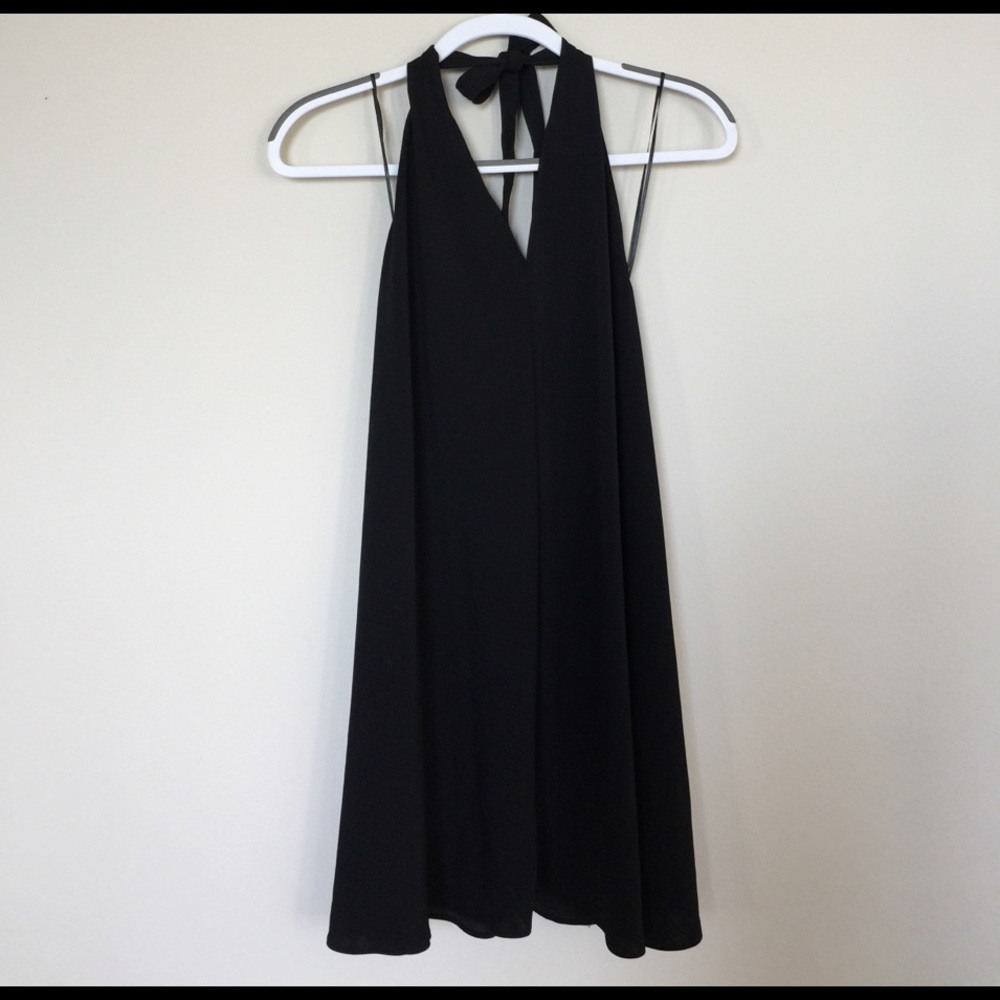 Trafaluc low back halter mini dress