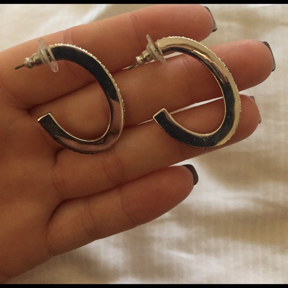 Sterling silver hoop earrings