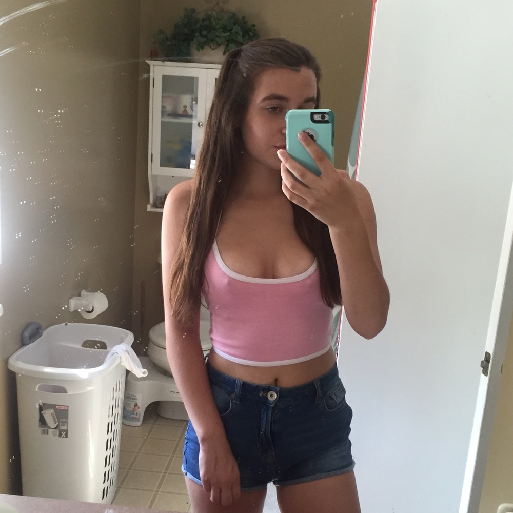 Pink crop top