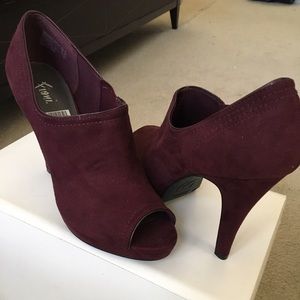 Fioni Booties Burgundy Size 10